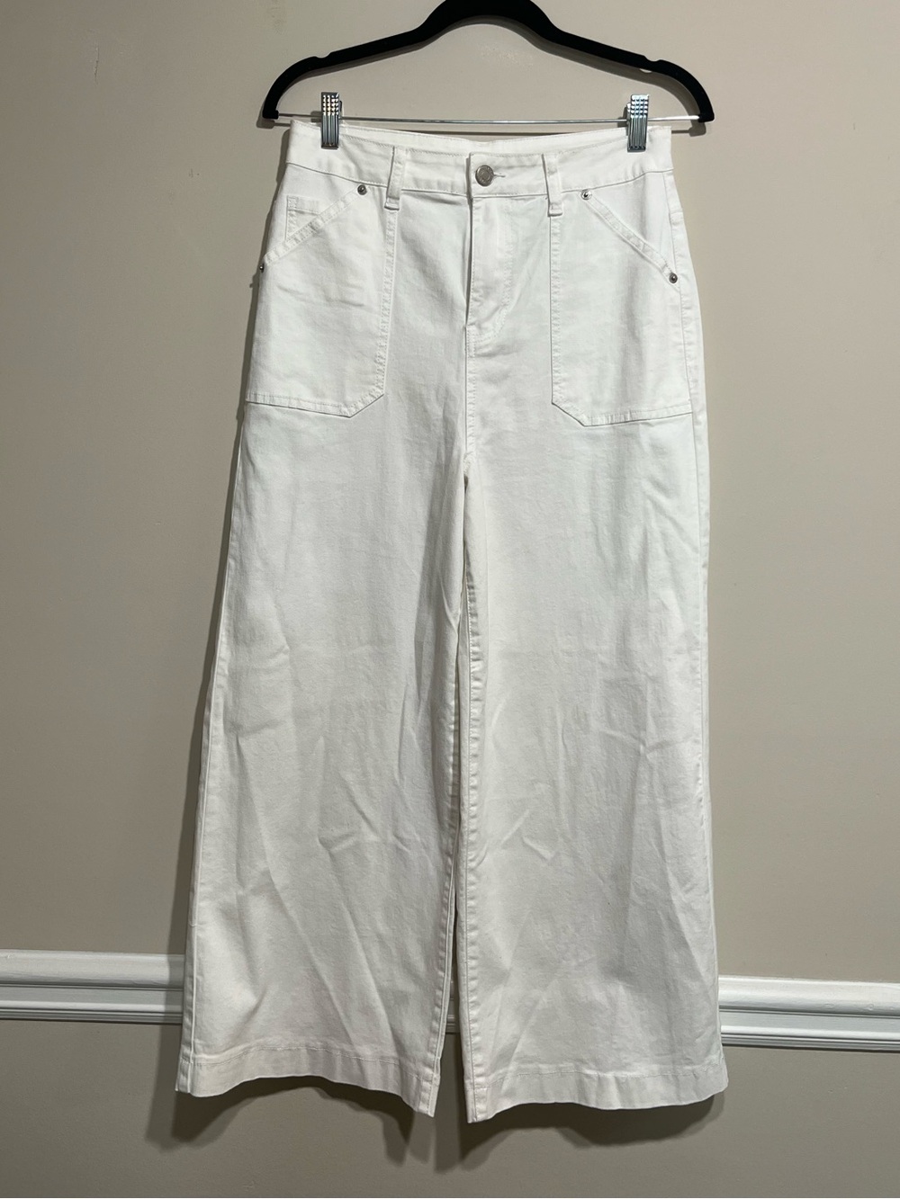Wide Leg High-Rise Stretch Jeans
